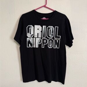 Black Crew Neck Tees with Bold White Graphics